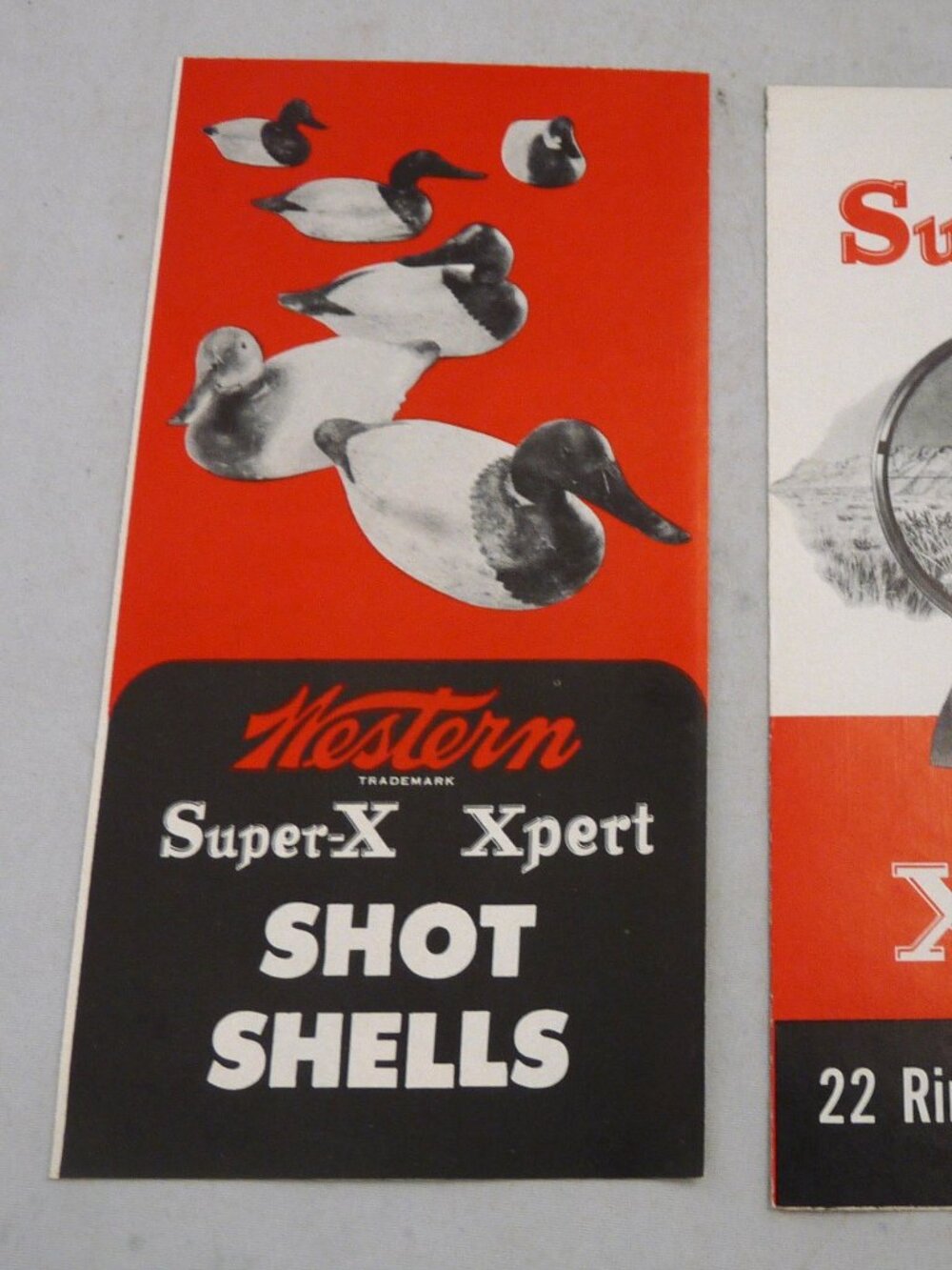 2 Western Super X vintage advertising brochures shot shells rim fire ammo
